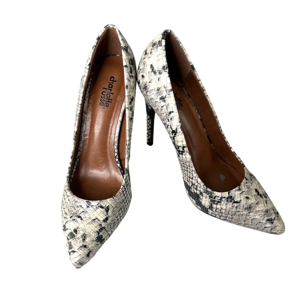 Charlotte Russe Heels Snake Skin Look Womens Sz 7